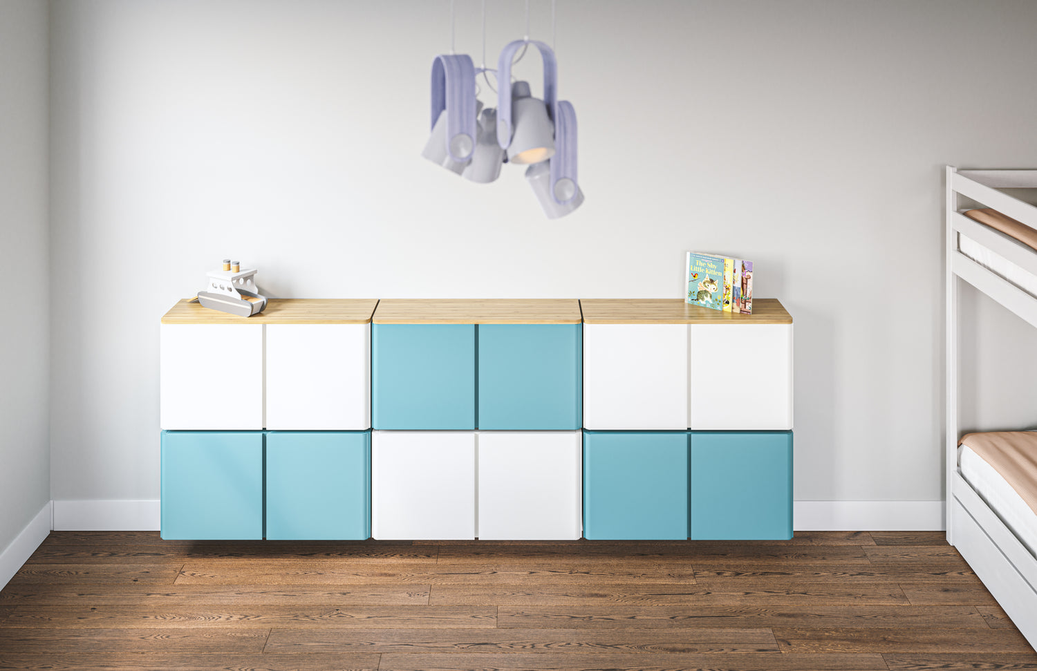 Bamboo Wood Top for Wall Storage Cabinet