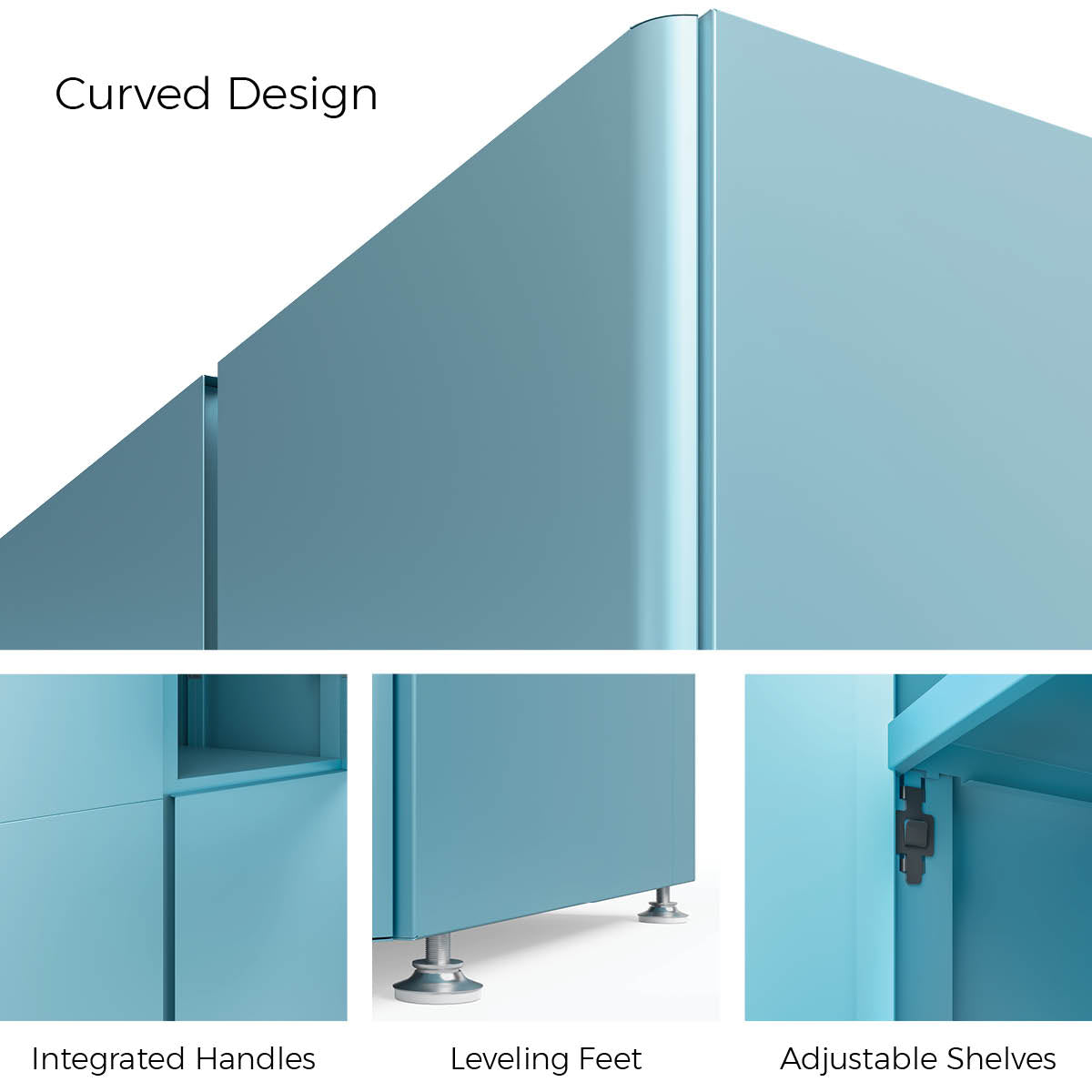 Everest Base Storage Cabinet + 3 in. Swivel Caster Set