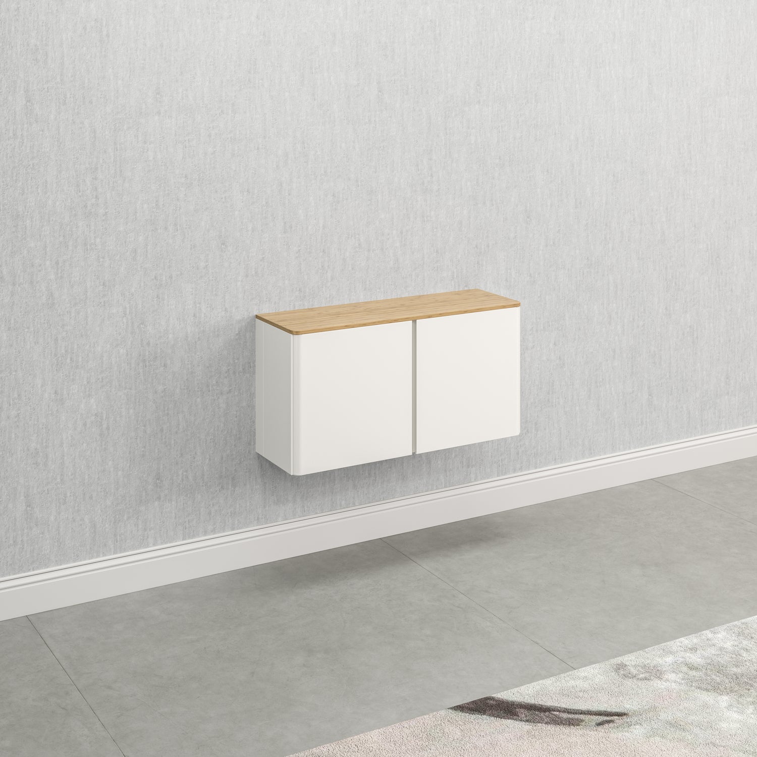 Bamboo Wood Top for Wall Storage Cabinet