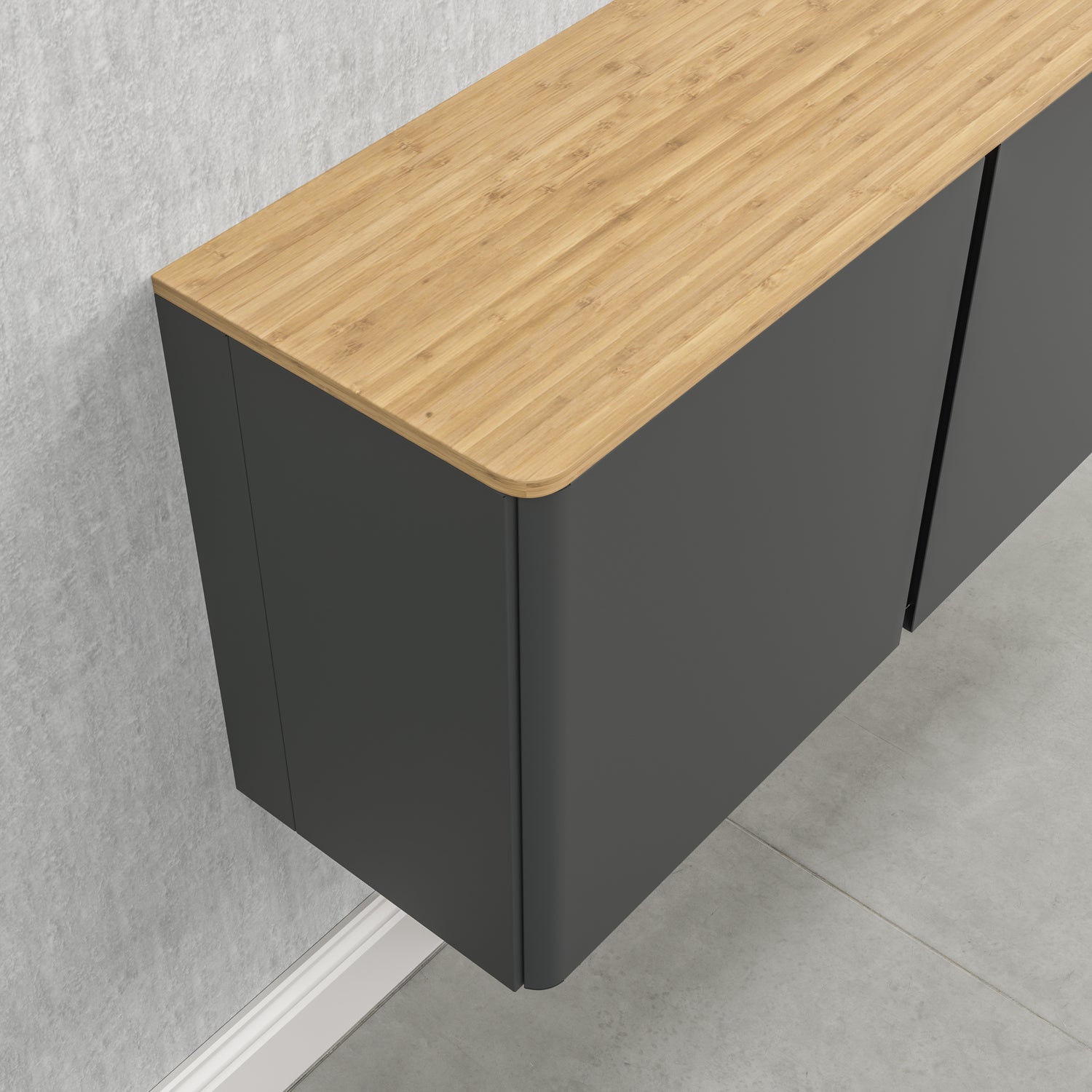 Bamboo Wood Top for Wall Storage Cabinet