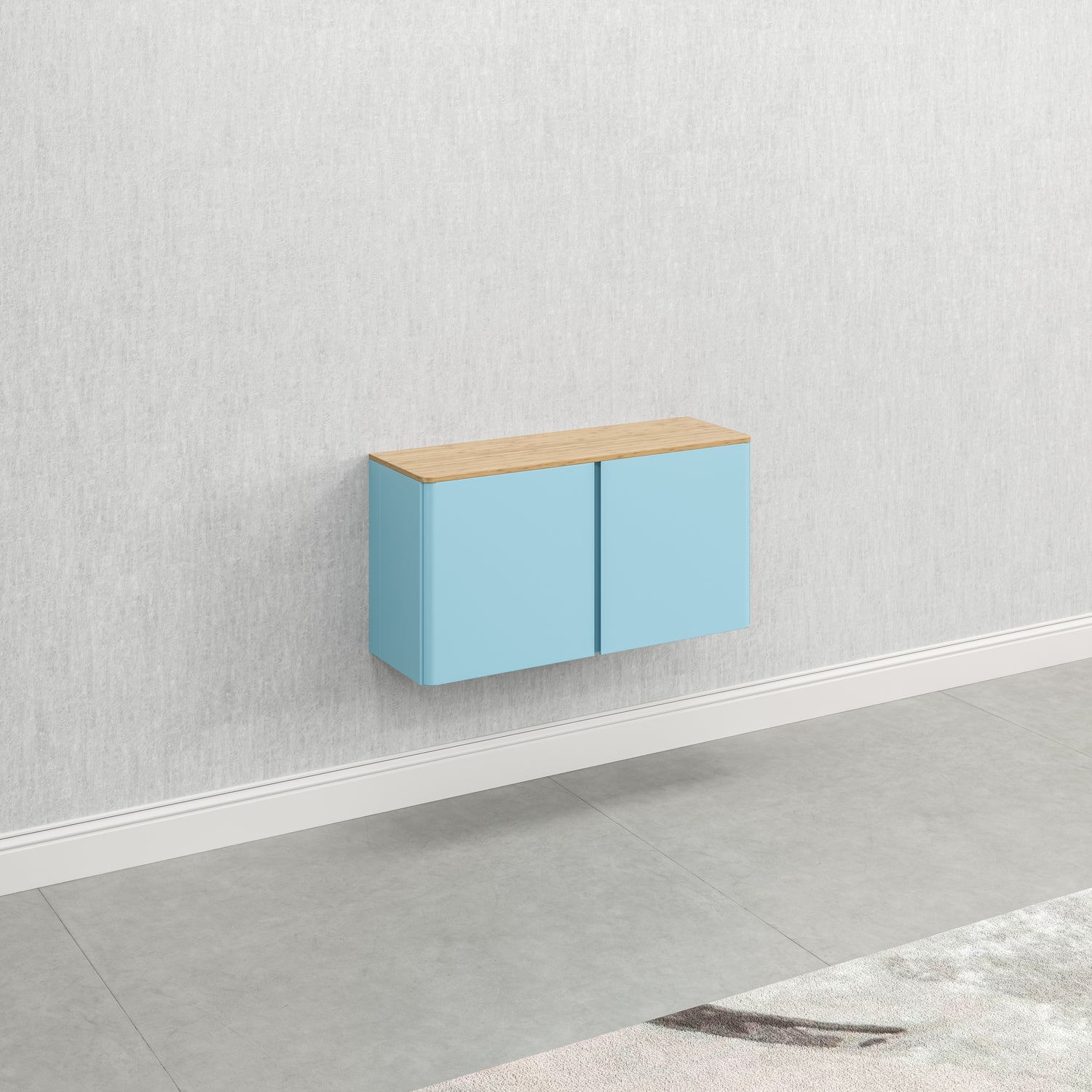 Bamboo Wood Top for Wall Storage Cabinet