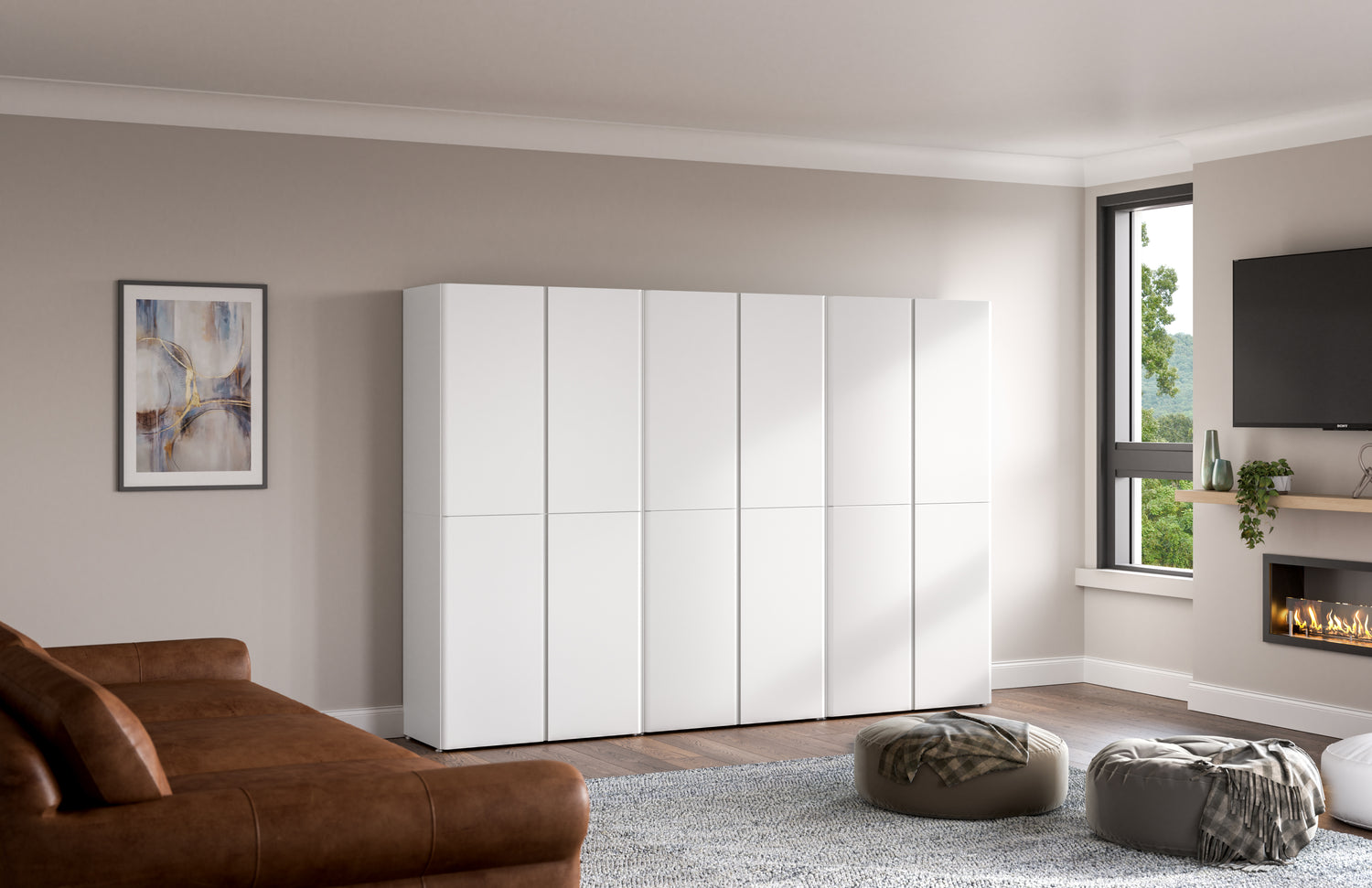 Tall Storage Cabinets - 3 PC Set